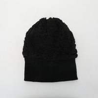 Bonnet unisexe en jacquard acrylique avec logo personnalisé imprimé manchette d'hiver chapeau doublé de plumes accessoires d'hiver
