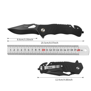 Gk Kl270 G10 xử lý 440 thép không gỉ Chiến Thuật Gấp Dao 20.5cm tổng thể Chiều dài kính ngắt cắm trại OEM tùy biến - Product Image 2