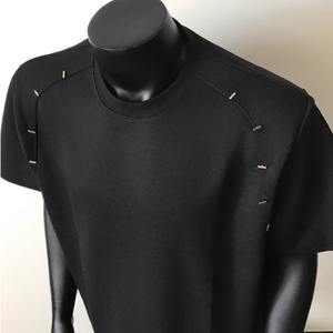 Camiseta de Manga Corta de Algodón Puro Estilo Americano para Hombre, Verano 2025, Nueva, Color Sólido, Sin Mangas, con Cuentas, Ecológica, Casual, Moderna - Product Image 4