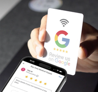 Google NFC ve Özel QR Kodlu İşletmeler İçin Özelleştirilebilir Akrilik İnceleme Kartı