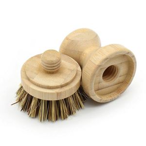Wholesale Detachable Bamboo Handle Sisal Dishwashing <b>Brush</b> for Kitchen - Product Image 4