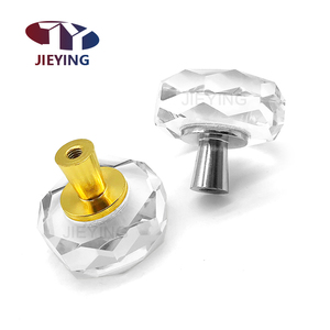 Jieying Großhandel Luxus Schrank tür Kleider schrank Griff Zink legierung Türgriff zieht nordischen Stil Kristall griff - Product Image 4