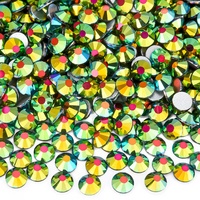 Strass en verre à dos plat OLeeya Magic Series, super scintillants, non thermocollants, cristaux en vrac pour justaucorps, patinage, danse, costumes