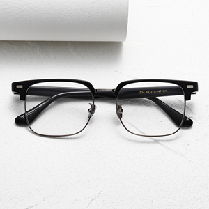 Retro Full Rim Rectangle <b>Eyeglasses</b> Lightweight Anti-Uv Unisex Adults Vision Correction <b>Frames</b> - Product Image 4