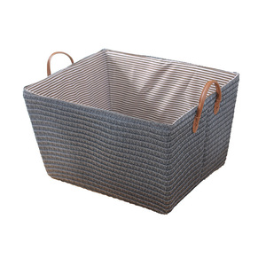 Folding <b>Storage</b> <b>Basket</b> Rattan Woven With Handle 3-4L For Toys Laundry Miscellaneous Organizer Standing Type Spring 2021 - Product Image 5