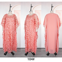 H&D 104 #   Nouvelle robe de soirée pour femmes grandes tailles, robe longue pour femmes avec fleurs, ensemble deux pièces