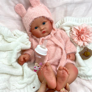 Muñeca Reborn de Silicona de 45 cm (18 Pulgadas) <span class=keywords><strong>con</strong></span> Apariencia Realista de Bebé Recién Nacida, <span class=keywords><strong>con</strong></span> Ojos Abiertos y Rostro Angelical, para Regalos Infantiles - Product Image 1