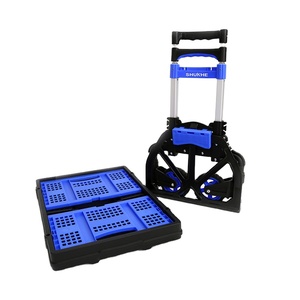 FW-90SNA TPR + PP roda troli belanja lipat truk tangan aluminium dengan kapasitas 60kg troli praktis - Product Image 1