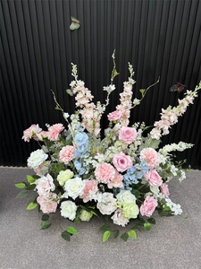 Decoración Floral de Boda de Primavera a la Moda, Flores Artificiales Personalizadas de Rosas Rosadas para el Pasillo de Boda, Adecuadas para el Camino de Boda - Product Image 3