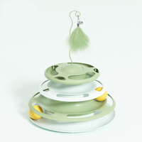 2025 Hot Manufacturer Three-in-One Juguete interactivo para gatos | Ball Track Teasing & Food Dispenser Play Toy