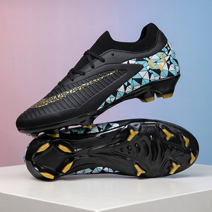 Chaussures <span class=keywords><strong>de</strong></span> football pour enfants, crampons <span class=keywords><strong>de</strong></span> football d'extérieur à tige basse, crampons longs, taille 31-40, légères, respirantes, durables, crampons pour terrain ferme - Product Image 2