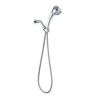 Douche à main avec support de tuyau et filtre en coton PP argenté ABS, 11 réglages de pulvérisation, populaire en Amérique