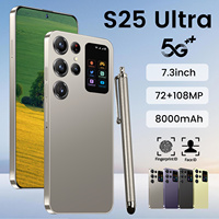 Nuevo Smartphone Les S25 Ultra Original 5G CDMA de 7.3 Pulgadas con Android 14, Pantalla HD de 108MP, LTE, 16GB+1TB, Desbloqueado Global Elite, Doble SIM