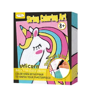 Eco Friendly Easy <span class=keywords><strong>Unicorn</strong></span> String Coloring <span class=keywords><strong>Art</strong></span> - Product Image 1