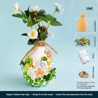 Dropshipping Gift Dropshipping Gift Handmade Diy Material Package Vase en bois Mosaïque Vase Jouets éducatifs Ornements de bureau