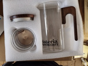Teiera Magica in Vetro con Separazione dell'Acqua da 20oz/27oz, Controllo a Pressione, Enchanti Enchantipot, con Manico in <span class=keywords><strong>Legno</strong></span> e Filtro - Product Image 6