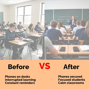 Custom Print Magnetic Lock Mobile <strong>Phone</strong> Pouch Privacy Lockable Cellphone Security <strong>Bags</strong> Locking <strong>Cell</strong> <strong>Phone</strong> Pouch for Schools - Product Image 2