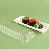 CH006S Boîte d'emballage de fast-food jetable en pâte à papier biodégradable à emporter Boîte alimentaire écologique pour sushi restauration en plein air