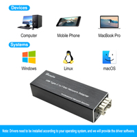 Adaptateur Réseau USB 3.0 Type-C SFP Hereta LNK-TCF1000 Gigabit Ethernet 10/100/1000 Mbps Boîtier Externe Portable en Aluminium