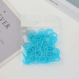 Wanlin thiết kế sáng tạo nhiều màu đóng gói ban nhạc cao su OPP tóc ban nhạc cho cô gái tái sử dụng TPR ban nhạc cao su - Product Image 2