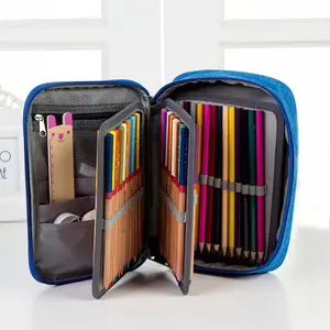 Colored Pencil Case Multi-layers 72 Slots Zipper Pencil Pouch Pen Organizer  Bag