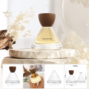 Botella de Perfume de Vidrio de Lujo con Tapa de Madera, Elegante Botella de Spray con Pulverizador Fino para Fragancias, 60 ml - Product Image 5