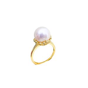 Anillo de Plata S925 con Soporte para Cuentas Redondas de 11-12 mm, Accesorios para Perlas DIY, Fornitura para Joyería, Corrector 1696 - Product Image 5