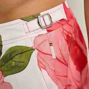 Fashion Floral Print <b>Trunks</b> Button Fly Side Pocket Board Shorts Quick Dry Swim Shorts for <b>Men</b> - Product Image 3