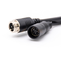 Adaptateur GX12 M12 vers Mini Din mâle, câble 4 broches mâle-mâle, 1m