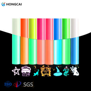 Hongcai Glow in the Dark Heat Transfer <strong>Vinyl</strong> Roll 20in X 20ft Iron on <strong>Vinyl</strong> PU HTV Luminous <strong>Fluorescent</strong> <strong>Color</strong> for Shirts - Product Image 1