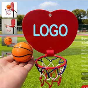 Mini ensemble de jouets de basket-ball en forme de coeur, <span class=keywords><strong>but</strong></span> de basket-ball à ventouse mignon avec balle pour enfants adultes décor de salle de jeu de <span class=keywords><strong>bureau</strong></span> de <span class=keywords><strong>bureau</strong></span> - Product Image 2