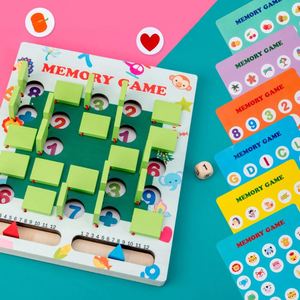 Jeu de mémoire en bois parent-enfant, puzzle éducatif Montessori en bois, jouet de logique et de mémoire pour enfants - Product Image 4