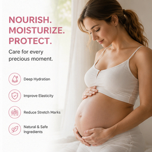 Loción Corporal Suave y Segura para el Cuidado de la Maternidad al por Mayor, Hidratante y Reafirmante para Piel Suave del Vientre de Embarazadas, Mantequilla para Estrías del Vientre - Product Image 3