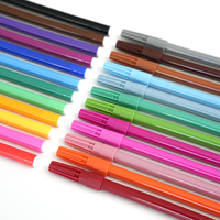 Marqueurs lavables à base d'eau, 24 couleurs, non toxiques, effaçables à sec et à l'eau, pour enfants, faciles à nettoyer sur la peau, les vêtements, pour l'école, la maison, le dessin artistique