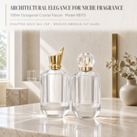 Fabrication en stock – Flacons de parfum en verre haut de gamme personnalisés de 30 ml, 50 ml, 100 ml avec pompe pulvérisatrice et boîte sur mesure