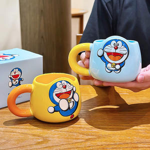Tasse en céramique Doraemon avec poignée, impression sérigraphique, cadeau pour les couples, les étudiants, les employés de bureau, tasse à lait et à café - Product Image 4