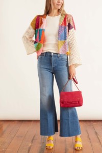 Pull court Vintage en tricot <span class=keywords><strong>ajouré</strong></span>, personnalisé, carré, Crochet à la main, <span class=keywords><strong>Cardigan</strong></span> pour <span class=keywords><strong>femme</strong></span>, été - Product Image 4