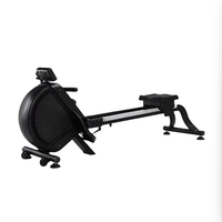 Kayak Comercial Pro Ergometer, Máquina de Remo Magnética de Madera Sólida, Equipo de Entrenamiento de Gimnasio Unisex, Capacidad de 150 kg, Color Negro