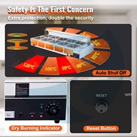 Présentoir électrique pour chauffe-plats Bain Marie avec verre, bouilloire à soupe en acier inoxydable, comptoir, table à vapeur, équipement de buffet pour traiteur