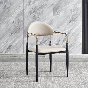 Chaise de salle à manger personnalisée en similicuir ou cuir véritable, rembourrée, anti-taches, avec structure en bois massif, confortable, de forme elliptique, pour la maison - Product Image 2
