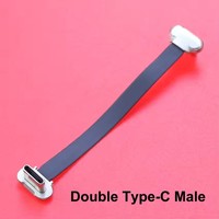 Conector Micro USB Tipo C FPC de 2 y 3 pines con resistencia R1, cable plano flexible macho, cable de carga rápida, extensión de cable para teléfono