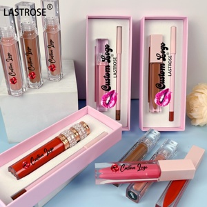 Kit de Maquillage Marque Blanche: Rouge à Lèvres Liquide, <span class=keywords><strong>Crayon</strong></span> Contour des Lèvres Mat Naturel Nude Marron <span class=keywords><strong>et</strong></span> Brillant à Lèvres Crème - Product Image 3
