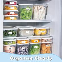 Rouleaux d'étiquettes autocollantes transparentes à motif personnalisé, étiquettes autocollantes, autocollants pour réfrigérateur, étiquettes pour le stockage des aliments