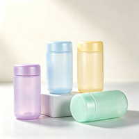 Contenants de luxe pour médicaments de 120 ml, bouteilles de capsules colorées vert, bleu, violet, boîte d'emballage pour médicaments, grand pot cylindrique en plastique