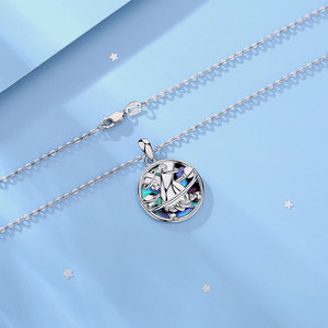 Merryshine รักเกินเวลาและพื้นที่925เงินสเตอร์ลิงหัวใจแม่มุกหอยเป๋าฮื้อสร้อยคอ DIY - Product Image 4