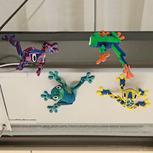 Vashine 3DプリントPLA磁気アトラクションカエル冷蔵庫ステッカーフレキシブルクリスタルPLAカエルおもちゃ装飾アクションフィギュア - Product Image 3