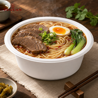 Bol en plastique jetable écologique de qualité alimentaire TeGuan, récipient personnalisé pour salade et soupe, compatible micro-ondes, emballage pour camping et à emporter