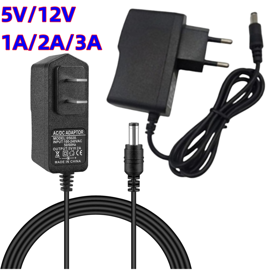 AC 110-240V to DC 5V 12V 1A 2A Universal Power adapter DC 5.5mm x 2.1mm Volt Converter Power Supply Charger For Player TV Box