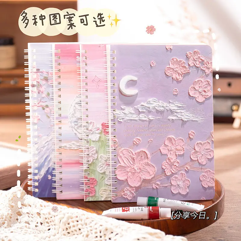 manufacturing cheap price with good quality cartoon A5 coil notepad Student school note book Cute Office stationery note books