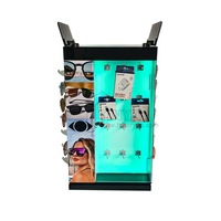 Lunettes de soleil de table miroir transparent vidéo rotatif verrouillable polyvalent illuminé commercial personnalisé support de présentation de couteau